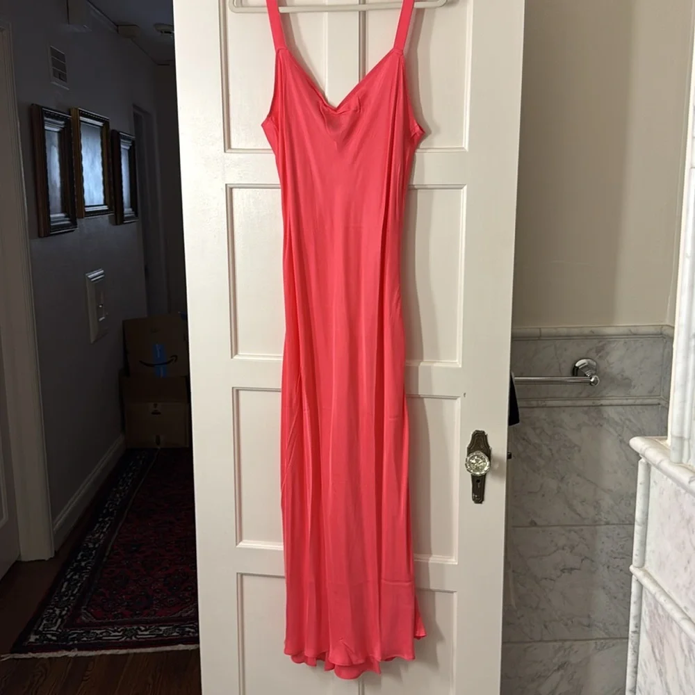 J.Crew Tall Gwyneth V-neck slip dress in cupro blend BR392